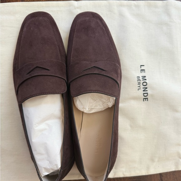 Le Monde Beryl Soft Suede Penny Loafers - Picture 3 of 8